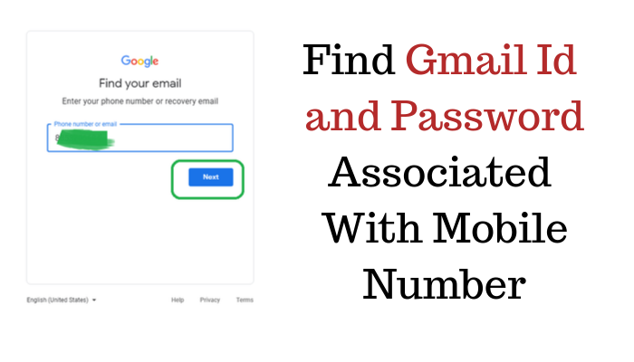 Find Gmail Id And Password Associated With Mobile Number