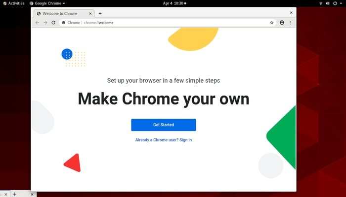 Google Chrome for Fedora Linux