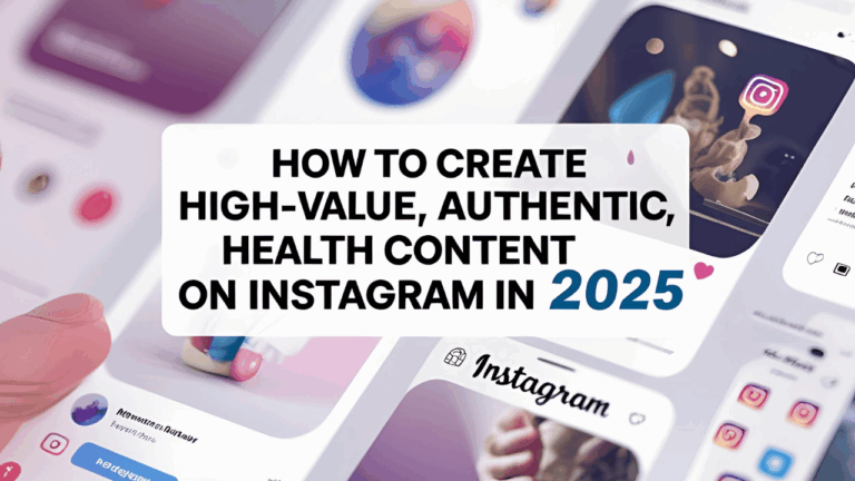 How to Create High-Value, Authentic Health Content on Instagram in 2025
