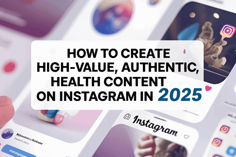 How to Create High-Value, Authentic Health Content on Instagram in 2025